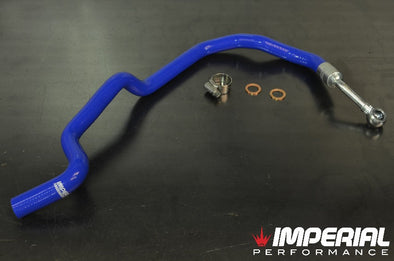 Z20LET turbo coolant feed hose - BLUE